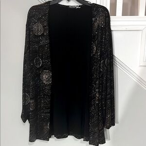 Software Black, Gold‎ and Silver Open Front Cardigan